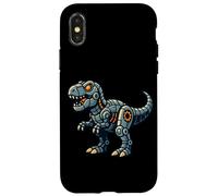Robótica T Rex Cartoon Dinosaur Tech Style Carcasa para iPhone X/XS