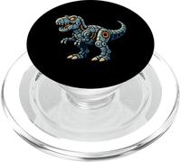 Robótica T Rex Cartoon Dinosaur Tech Style PopSockets PopGrip para MagSafe