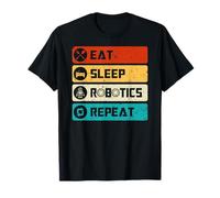 Robotics Engineer Funny Robot, Eat Sleep Robotics Repeat Camiseta