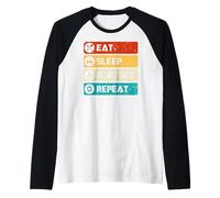 Robotics Engineer Funny Robot, Eat Sleep Robotics Repeat Camiseta Manga Raglan