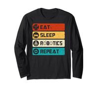 Robotics Engineer Funny Robot, Eat Sleep Robotics Repeat Manga Larga
