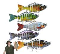 Robotik Schwimmköder | 5-Fach Angelköder Selbstschwimmend Segmentiert,Schwimmköder Für Barschangeln Für Anfänger Und Fortgeschrittene