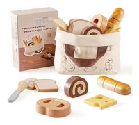 ROBOTIME - Juego de corte de madera para niños, juego de jardinería y cocina Montessori con accesorios de madera, juguetes para niños pequeños (juego de cocina)