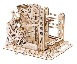 Robotime Juego de Rompecabezas mecánicos 3D de mármol de la montaña Rusa Juego de Madera de construcción para Adultos Conjunto de Rompecabezas presentes (Posavasos de Alta)