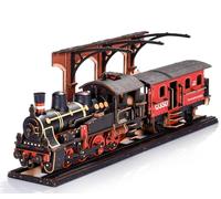 ROBOTIME Maquetas para Construir Tren de Vapor, Puzzle 3D Madera para Montar Manualidades, Regalos para Adultos y Niños