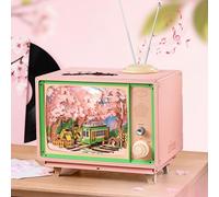 ROBOTIME Puzzle 3D de Madera Caja de Música Sakura Dreamy Tour, Maquetas para Construir Adultos con Luces y Música Clásica, Decoración del Hogar, Regalo Creativo para Mujeres y Niñas