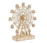 ROBOTIME Puzzle 3D Puzzle Música Kits de Modelos de Madera Maquetas para Adultos de Construcción Laser Cut Puzzle Regalo de Desafío (Ferris Wheel)