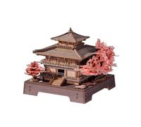 ROBOTIME Puzzles 3D, Maquetas de Madera para Adultos - Puzzles de Madera para Adultos, Maquetas de Arquitectura Clásica para Construir Yo Mismo para Adolescentes (Sakura Pavilion)