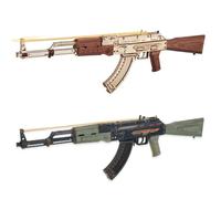 Robotime Rokr rompecabezas de madera 3D, kits de modelos de Rifle de juguete con bandas de goma para adultos para construir regalos únicos para niños y adultos AK-47 STLQ901K