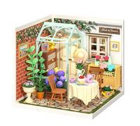 ROBOTIME Super Creator - Juego de construcción de juguetes en miniatura con LED para hacer habitaciones pequeñas, juguete de plástico expandible para decoración del hogar, regalo único de pasatiempos