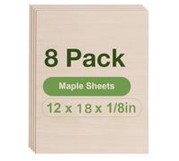 ROBOTIME Tablero Madera Contrachapada 3mm Arce A3 30×42cm 8 Piezas Tablero de Madera a Medida Para Bricolaje,Pirograbado Corte por Laser CNC Router Modelado