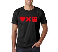 Robots Love - Camiseta Manga Corta (Negro, M)