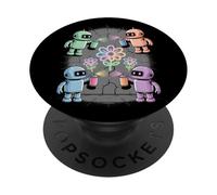 Robots Wholesome Crew Kawaii Punk PopSockets PopGrip Adhesivo