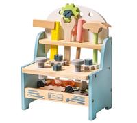 ROBUD - Juguete de Madera para niños, Banco de Trabajo con Herramientas y Accesorios completos, Juguete Educativo de Madera a Partir de 3 años