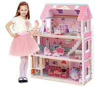 ROBUD Pupuuenhaus Juguete Madera para niños a Partir de 3 años | Casa de muñecas Juguete 3 4 5 años Niñas Pupuuenhaus Casa Juguete Grande para niños con Accesorios Regalo para niñas 3-6 años