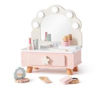 ROBUD - Tocador infantil de juguete para niñas, tocador infantil de madera con espejo