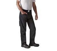 ROBUR - Pantalones de Cocina - ARENAL - Negro - Cinturón Regulable (T5 - XXL)