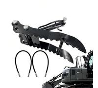 Robust Hydraulic Thumb Clip for Mini Excavators - Premium Attachment with Dual Hydraulic Hoses for Compact Diggers Up to 3 Tons(Single Hole Thumb Clip)