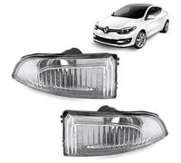 ROBUST - Indicador de espejo retrovisor transparente, sin bombilla, lado derecho e izquierdo para Renault Fluence Grand Scenic/Scenic MK3 Laguna MK3 Latitude Megane MK3 261609550R