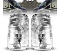 ROBUST - Juego de lentes de luz indicadora de espejo retrovisor transparente izquierdo y derecho para Ford Transit Mk8 2014-2019 BK3113B382AB BK3113B381AB 1847387 1847389
