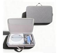 Robusta bolsa de almacenamiento de EVA compatible con robot de limpieza Ecovacs W1SW2S para uso sostenido y reubicación sin complicaciones (gris)