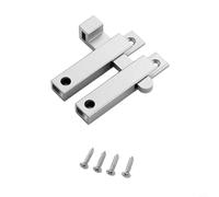 Robusta cerradura de perno de puerta de aleación de aluminio para puertas correderas y de madera que proporciona un cierre seguro con movimiento suave, para puertas de baño y ducha (gris)