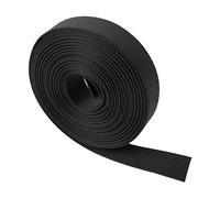 Robusta correa de 6 metros de largo y 20 mm de ancho, de color negro, fabricada en material PET, para bandolera, correa ventral, collar de perro, correa de equipaje, accesorios de bricolaje