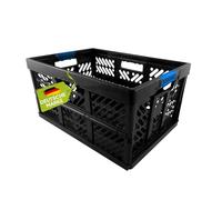 Robusta profesional - Caja plegable de 45 L hasta 50 kg - Caja plegable, cajón, cesta para almacenamiento, transporte - negro/azul