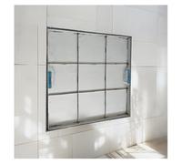 Robuste - Cubierta de acero inoxidable de 30,5 x 30,5 cm, entrada invisible integrada y segura para uso en exteriores