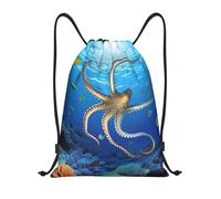 Robusto Bolsas Cordon De Gimnasio Biología Marina Mochila Cuerda Unisex Deporte Bolso De Gimnasia para Nadar Mujer Adulto 36X42Cm
