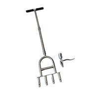 Robusto combo de punto de plantación de acero al carbono y excavador de malas hierbas, perfecto para jardines domésticos, perforador resistente