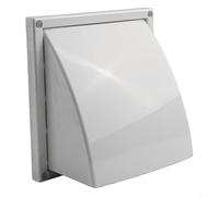 Robusto conducto de ventilación ABS con control de flujo de aire, montaje en pared externo seguro para cocina e inodoro (100 mm)
