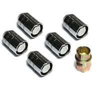 Robusto de Ridge 16715.20 Cromo 1/2 - 20 "Hilo tamaño Rueda Lock Set - 5 Piezas