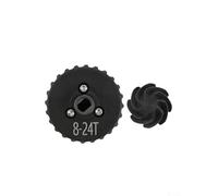 Robusto engranaje cónico de acero 2PCS para RC para sistemas SCX10 II y AR44/AR45 (8T/27T)
