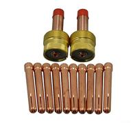 Robusto kit de soldadura TIG de 12 piezas de cuerpo de portabrocas de lente de gas para accesorios SR WP 17/18/26 (4 mm)