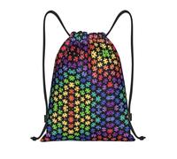 Robusto Mochila de Cuerda Rompecabezas Colorido de concientización sobre el Autismo, Ajustable Bolsa con Cordón, Casual Bolsas de Deporte, para Hombre Yoga 36X42cm