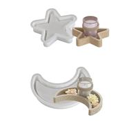 Robusto molde de silicona de estrella y luna accesorios para manualidades y solución de almacenamiento creativo molde de silicona reutilizable