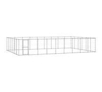 Robusto para perros para exteriores, acero galvanizado, superficie de 65,34 m², recinto seguro para perros, grande, resistente a la intemperie