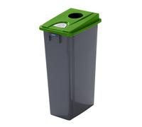 Robusto recipiente con tapa para separar materiales Probbax, capacidad 80 l, tapa plana