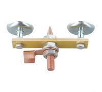 Robusto soporte de abrazadera de suelo doble para soldadura con cabeza magnética para accesorios de soldadura, adecuado para superficies planas y curvas de metal y estructuras metálicas (con anillo de