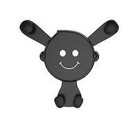 Robusto Soporte Movil Coche Soporte Universal para teléfono Celular para Coche Emoticon Clip Apto para Salida de Aire Lapto, Productos Accesorios para vehículos Plegable Duradero(Black)