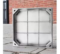 Robusto unsichtbare Kammerabdeckung, tapa de agujero de hombre invisible empotrada de acero inoxidable, tapa de tanque séptico, varios tamaños (5 cm, 40 x 40 cm, 15,7 x 15,7 pulgadas)