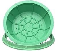 Robusto unsichtbare Kammerabdeckung, tapa de tanque séptico empotrada, tapa de boca de hombre invisible, redonda de resina compuesta 40-100cm(50cm/19,7in)