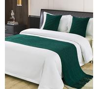 RobustWeg Caminos de Cama,Bufanda de Cama de Hotel,Caminos de Cama y Funda de Cojín a Juego,Bufanda Decorativa para los pies de la Cama,para el hogar,Dormitorio,Hotel.