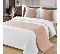 RobustWeg Caminos de Cama,Bufanda de Cama de Hotel,Caminos de Cama y Funda de Cojín a Juego,Bufanda Decorativa para los pies de la Cama,para el hogar,Dormitorio,Hotel.