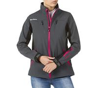 Roc Neige Chaqueta Softshell Mujer, combinada, Cremallera, Bolsillo en Pecho+Laterales, Velcro en puños. Impermeable, Cortavientos, Alta Capacidad Termica. Mujer Gris Oscuro+Negro M