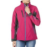 Roc Neige Chaqueta Softshell Mujer, combinada, Cremallera, Bolsillo en Pecho+Laterales, Velcro en puños. Impermeable, Cortavientos, Alta Capacidad Termica. Mujer Rosa Fucsia+Gris Oscuro XL