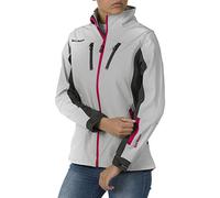 Roc Neige Chaqueta Softshell Mujer, combinada, Cremallera, Bolsillo en Pecho+Laterales, Velcro en puños. Impermeable, Cortavientos, Alta Capacidad Termica. Mujer Gris Claro+Gris Oscuro S