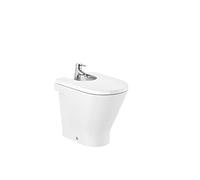 Roca A3570N9000 - Bidé sin tapa The Gap Round altura confort adosado a pared, color Blanco
