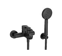 Roca A5A0109NB4 - Mezclador monomando exterior baño-ducha L20 con inversor automático, ducha de mano, flexible de 1,75 m. y soporte de ducha fijo Negro Mate